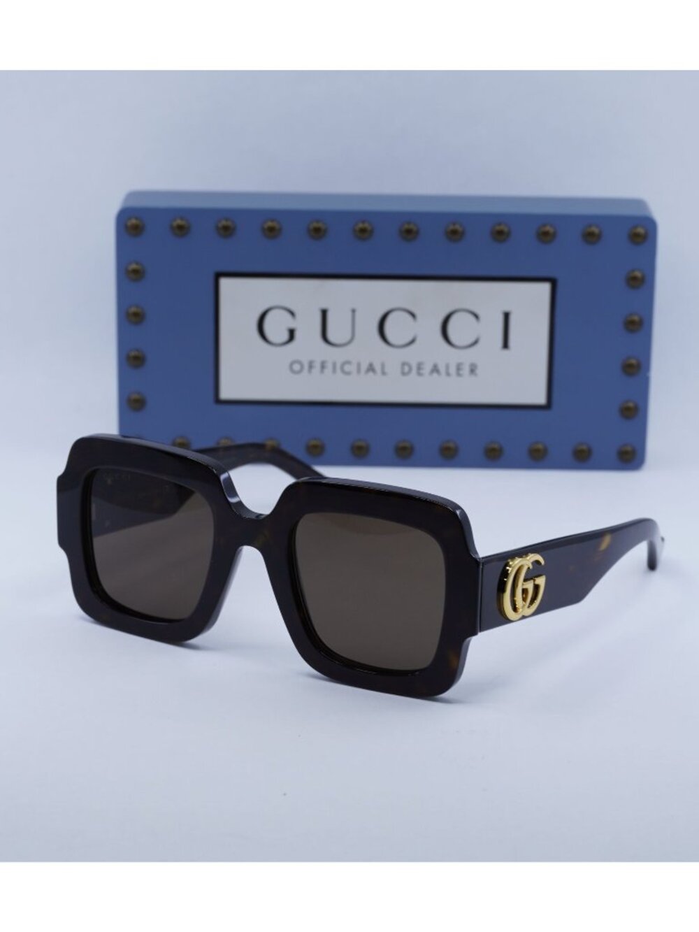 Gucci GG1547S 002 Square Women Sunglasses - Havana / Brown